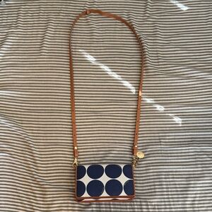 brahmin blue and white polka dotted purse!
